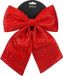 Mica Decorations Kerst strik ornament - rood - 24 x 28 cm - polyester pailletten