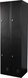 IVOL Metalen Lockerkast Zwart - 60x185x45 cm - 4 Deurs