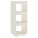 vidaXL Boekenkast/kamerscherm 40x35x135 cm massief grenenhout wit