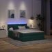 Maison Exclusive - Lit plateforme avec matelas et éclairage LED, vert foncé, 140x200 cm, velours