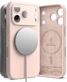 Ringke Silicone Magnetic Hoesje Geschikt voor Apple iPhone 17 Pro | Compatibel met MagSafe / Qi2 | Back Cover met Magneet | Zacht Siliconen | Slank Design | Roze