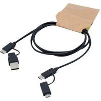 exertis Connect - USB-kabel - USB, 24 pin USB-C (M) naar micro-USB type B, 24 pin USB-C (M) - USB 2.0 - 1 m - zwart