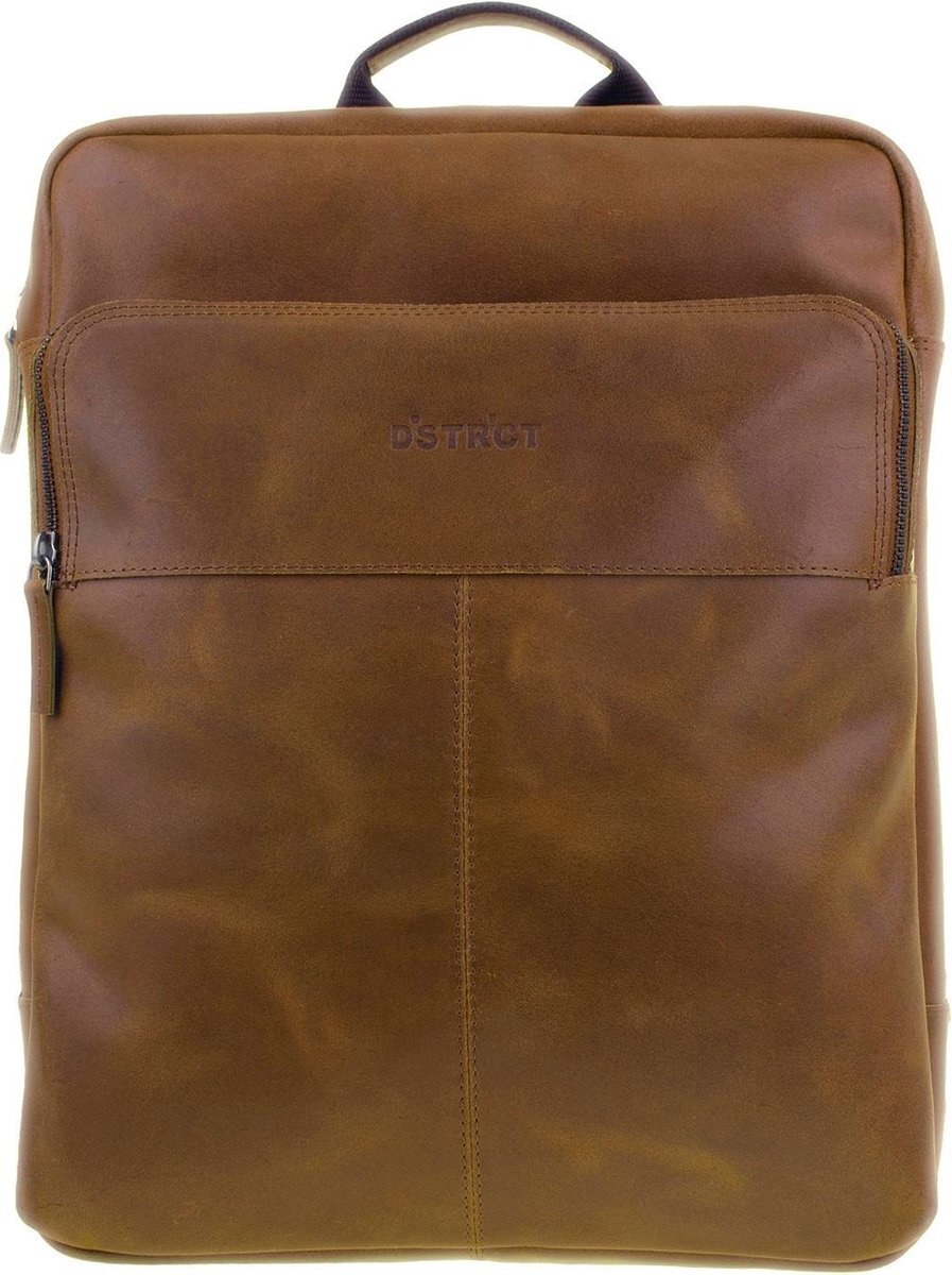 DSTRCT Limited Rugtas - 15,6 inch Laptoptas - Cognac