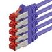 1aTTack.de 5x 5m Cat 6 netwerkkabel patchkabel Cat6 RJ45 SFTP - violet