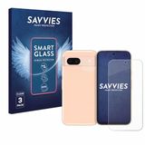 Savvies 3 Stuks Screenprotector - Geschikt voor Google Pixel 8a (Voor+Camera) - Beschermfolie Glas Transparant