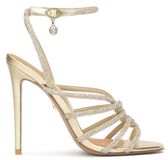 Kazar Gouden sandalen met hak versierd met kristallen voor dames, maat 36