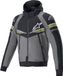 Alpinestars Sektor V2 sweat à capuche moto, gris/noir/jaune, taille S