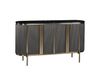 Meuble TV noir et beige 160 x 40 x 90 cm