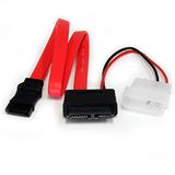 StarTech.com 30 cm Slimline SATA naar SATA met LP4-stroomkabel/adapter/combikabel