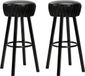 vidaXL Barstoelen 2 stuks Kunstleer Zwart