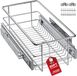 Sotech Télescopique 30 cm tiroir avec fermeture douce, entièrement extractible, glissière à roulement à billes, capacité de charge de 20 kg, chrome poli