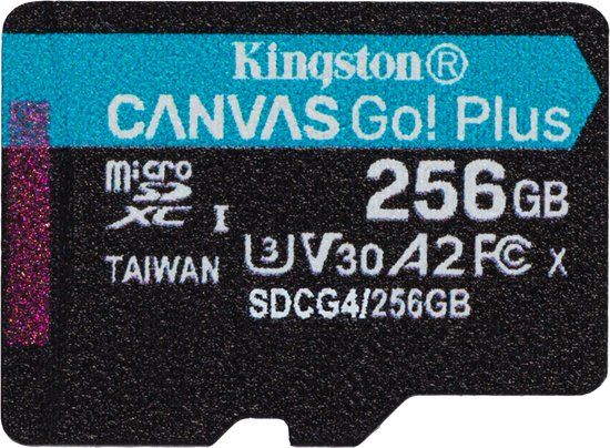 Kingston Technology 256GB microSDXC Canvas Go! Plus Gen4 200R A2 U3