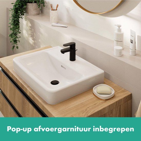 Hansgrohe Vernis Blend wastafelmengkraan - 1 hendel - Mat zwart