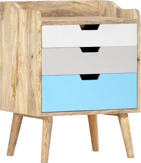 vidaXL Nachtkastje 47x35x63 cm massief mangohout
