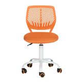 FurnitureR Bureaustoel, ergonomische draaistoel zonder armleuningen, in hoogte verstelbare bureaustoel met wielen, comfortabele werkstoel voor thuiskantoor, slaapkamer en werkkamer