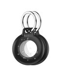 Belkin waterdichte beschermende houder met sleutelring voor Apple AirTag, duurzame kraswerende beschermende AirTag case voor o.a. sleutels, huisdieren, bagage, rugzak - Zwart (2-pack)