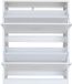 JUMI Scandinavische schoenenkast, kleur Wit, met 2 kleppen, voor entree, hal, 60 x 80 x 2 cm