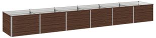 vidaXL Verhoogde Tuinbed Zwartnoot Staal 480 x 80 x 55 cm