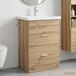 Maison Exclusive Ensemble de meubles de salle de bain "Exclusive" en chêne artisanal, dimensions : 61 x 40 x 84,5 cm