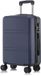 YONSLY Sac cabine - 55cm - 40 L - Serrure à combinaison - Roues pivotantes à 360° - Bleu foncé