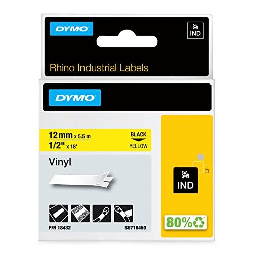 RHINO TAPE VINYL 12MM GEEL