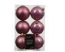 Decoris Boule de Noël plastique d8 cm rose 6 pc