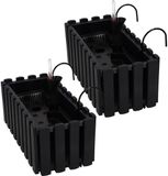 Merkloos KOTARBAU Balkon Bloembak Antraciet 40cm 2 Stuks
