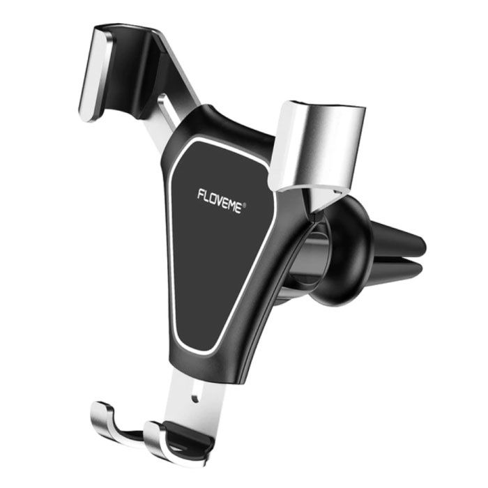 Floveme Universele Telefoonhouder Auto met Luchtrooster Clip - Dashboard Smartphone Holder Zilver
