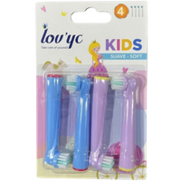Lov'yc Kids Princess opzetborstels voor elektrische tandenborstel Zacht - 4 stuks