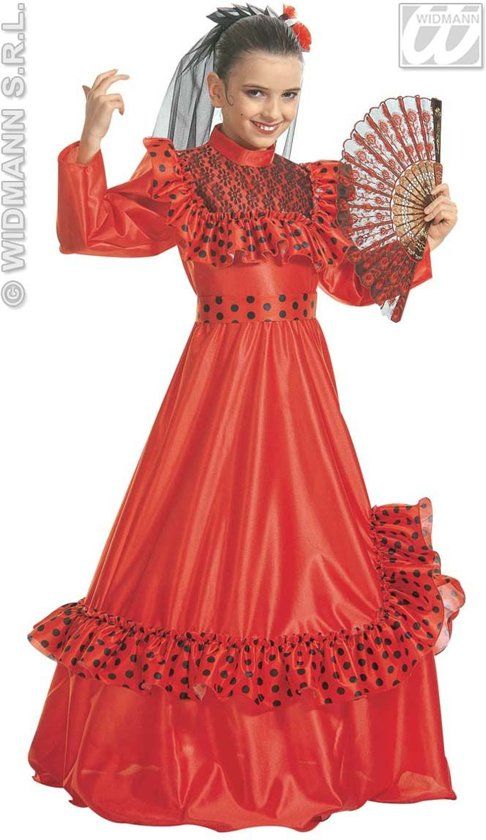 Widmann Spaans Meisje Ballerina Kostuum Maat 140 Carnaval kostuum Verkleedkleding