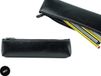 Merkloos Étui à crayons en similicuir végétalien écologique avec fermeture éclair - Étui classique pour stylos et crayons - Durable Noir - 22 x 55 cm