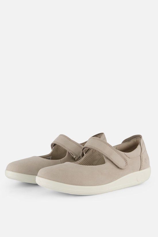 Ecco Soft 2.0 Mary-Jane beige Nubuck - Maat 37