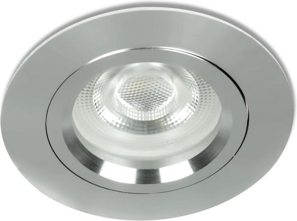 Integral LED Mini inbouwspot Astor -Rond RVS Look -Extra Warm Wit -Dimbaar -3.6W -Integral LED