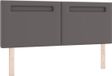 vidaXL - Tête de lit - LED - Gris - 144 cm - Similicuir