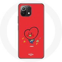 Maniacase Etui voor Xiaomi Mi 11 Lite BTS Bangtan Boys BT21 TATA V Rode Achtergrond