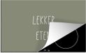 Merkloos KitchenYeah® Inductie beschermer 91.6x52.7 cm - Spreuken - Lekker eten - Quotes - Inductie kookplaat accessoire