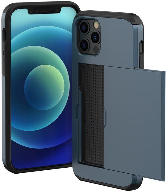 imoshion Backcover met pasjeshouder voor de iPhone 12 (Pro) - Donkerblauw