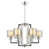 Opviq Elegante Kroonluchter Chroom 90cm Hoogte x 70cm Diameter