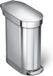 Holland Connections Poubelle Acier inoxydable 45L - Argent