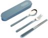 Non-branded 3-piece Portable Cutlery Set with Box - Blue