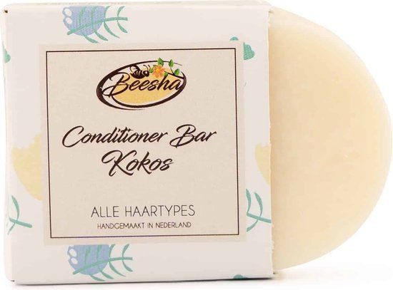 Beesha Conditioner Bar Kokos - 60g - Alle haartypes - Droog haar - Siliconenvrij