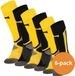 Xtreme Sockswear Xtreme Snowboard Sokken - Multi Yellow - Maat 42/45 6 paar