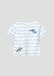 s.Oliver T-shirt Manches courtes Col rond Rayé Coton Unisexe Enfants Turquoise Taille 68