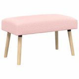 vidaXL Bank Effen Roze 80 x 40 x 46 cm Bouclé