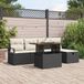 Maison Exclusive - Ensemble de jardin 6 places, ensemble de salon en polyrotin noir