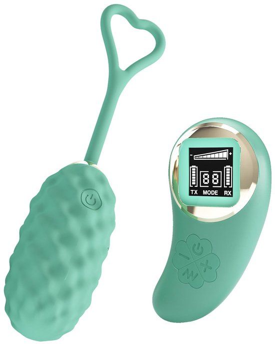 Pretty Love - Vivian - Vibrerend Eitje - Afstandsbediening met LCD Display - Lichtblauw