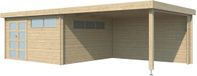Woodlands Blokhut Modern met Overkapping en Dakisolatie 815 x 385 cm