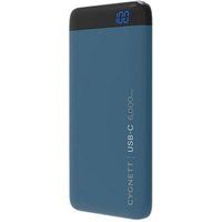 Cygnett ChargeUp Pro - Mobiele oplader - 6000 mAh - 15 watt - 3 A - 2 uitgangsaansluitingen (USB, USB-C) - op kabel: Micro-USB - groenblauw