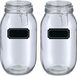 Zeller Weckpotten/inmaakpotten - 4x - 2L - glas - met beugelsluiting - incl. etiketten