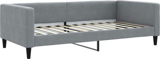 vidaXL Slaapbank 100x200 cm Stof Lichtgrijs